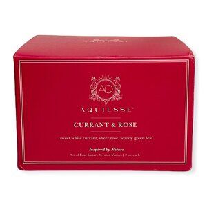 Aquiesse Luxury Scented Candle Currant & Rose Inspired by Nature, Set of 4